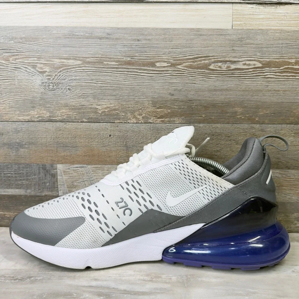 Nike Air Max 270 White Persian Violet Mens Size 12 Sneakers White AH8050-107